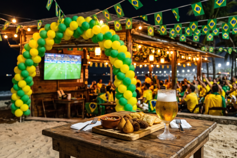 Bares e restaurantes de Peruíbe se preparam para jogo do Brasil nas oitavas