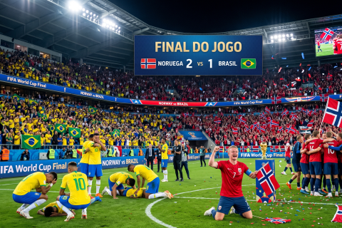 Brasil perde para Noruega e é eliminado nas oitavas da Copa